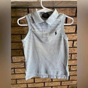 Ralph Lauren baby blue tank top with collar